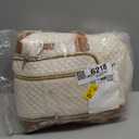 Weekender Bags for Women, Large Travel Duffel Bag Carry on Overnight Bag with Shoe Compartment and Toiletry Bag for Travel Business Gym Hospital, Beige Brown