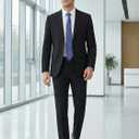 Men Suit 2 Piece Groomsmen Tuxedo Prom Blazer Slim Fit Suits Two Button Wedding Dress Jacket Pants Set with Tie XS