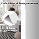 Aluminium Alloy Metal Corner Guards 10 Pcs Wall Corner Protector 1.2" x 1.2" x 48" Wall Corner Protection Decoration White Pack of 10 Corner Guards 20 Ga/1 mm Thickness