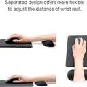 SenseAGE Detachable Ergonomic Mouse Pad with Wrist Rest Support, Adjustable Placement for Pain Relief, Non-Slip Base, for Computer & Laptop, Office Desk Accessories, 9.7 x 7.3 in (Light Grey)