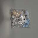 JeVenis Blue Bear Cake Decoration With Gold Balls Topper for Baby Shower and Birthday