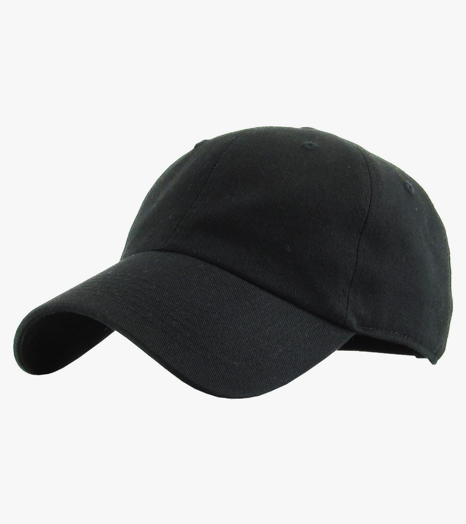 KBETHOS® Classic Cotton Adjustable Low Crown Cotton Baseball Cap , Black