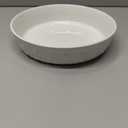 Fun Elements Shallow Dog Bowls, 8" Ceramic Dog Food Plate for Small and Medium Breeds, Non-Slip, Flat and Wide, Dishwasher Safe, Suitable for Puppies and Kittens (White)