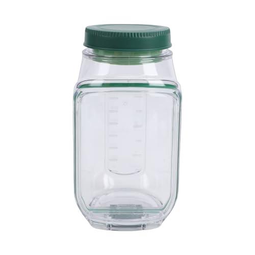 ICRPSTU 1000ml Mason Jars Portable Salad Jar Tightly Sealed Plastic Side Open Salad Container for Office Travel Picnic