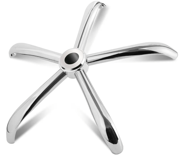 GENGTELI Rolling Stool With Wheels, Adjustable Height Swivel Chair, Black Cushioned Seat, Chrome Base With Castors (BLKk