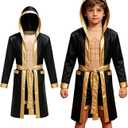 Boxer Costume Kids Boxing Sumo Wrestler WWE 4 Pcs Cosplay Halloween, L