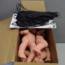 37 Pcs Baby Shower Diaper Changing Game Supplies Including Dolls Blindfold Diapers Cardboard Sign Baby Changing Diaper Race Game Set for Gender Reveal Party (Elegant)