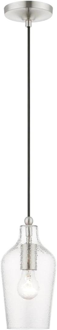 Livex Lighting, 41240-91, Avery, Mini Pendant, Brushed Nickel
