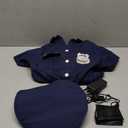 Girls Police Officer Costume Cop Outfit for Girls Cop Halloween Dress Up, Size 7-8 Years