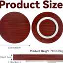 23.6 Inch Walnut Wood Lazy Susan for Tabletop, Large Lazy Susan, Round Rotating Serving Tray, Wooden Turntable Dining Table Centerpiece, Spinning Food Server for Home and Gatherings (Walnut)