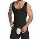 NonEcho Men Shapewear Tummy Control Full Body Shaper Slimming Bodysuit Plus Size,5XL