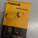 FANHAO Garden Hose Nozzle, 100% Heavy Duty Metal Spray Nozzle High Pressure Water Nozzle with 4 Patterns for Watering Garden, Washing Cars and Showering Pets - Full Brass Nozzle & Non-Slip Grip