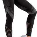 Redqenting High Waisted Leggings for Women Workout Seamless Leggings Yoga Pants Sweat Proof Tummy Control Tights (Medium, Black)