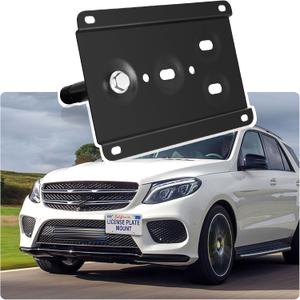 Anti-Theft License Plate Holder Compatible with Mercedes-Benz GLE GLC GLE SUV and ML Class, Front Tow Hook License Plate Bracket Mounting Kit, No Drill Bumper Frame
