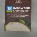 BeaverCraft Basswood Carving Blocks BW18 pcs Whittling Wood for Crafts - Soft Carving Wood - Basswood Kit 2 Different Sizes - Unfinished Wooden Blocks for Carvers