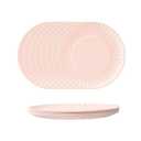 TP 10.5" Melamine Paper Plates, Reusable Outdoor Plates for Parties or Picnics, Round, Set of 5, Light Pink