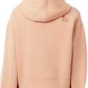 Lacoste Women's Short Cut Cutton Hoodie, Latte, 4