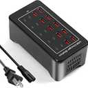 USB Charging Station, USB C Charger Block, 20Port (20A) Multiple Charging Hub Desktop 10 Port USB Charger Compatible for Apple iPhone, iPad, Samsung, Pixel, Cell Phone, Tablets, Office Home Use