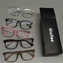 Blue Light Glasses for Woman Men | 99% Blue Light Blocking Glasses for Computer Gaming TV Phone Screen Square Frame | Anti Eyestrain & UV Glare Protection - 5 Pair (5 Pack Mix Color-1)