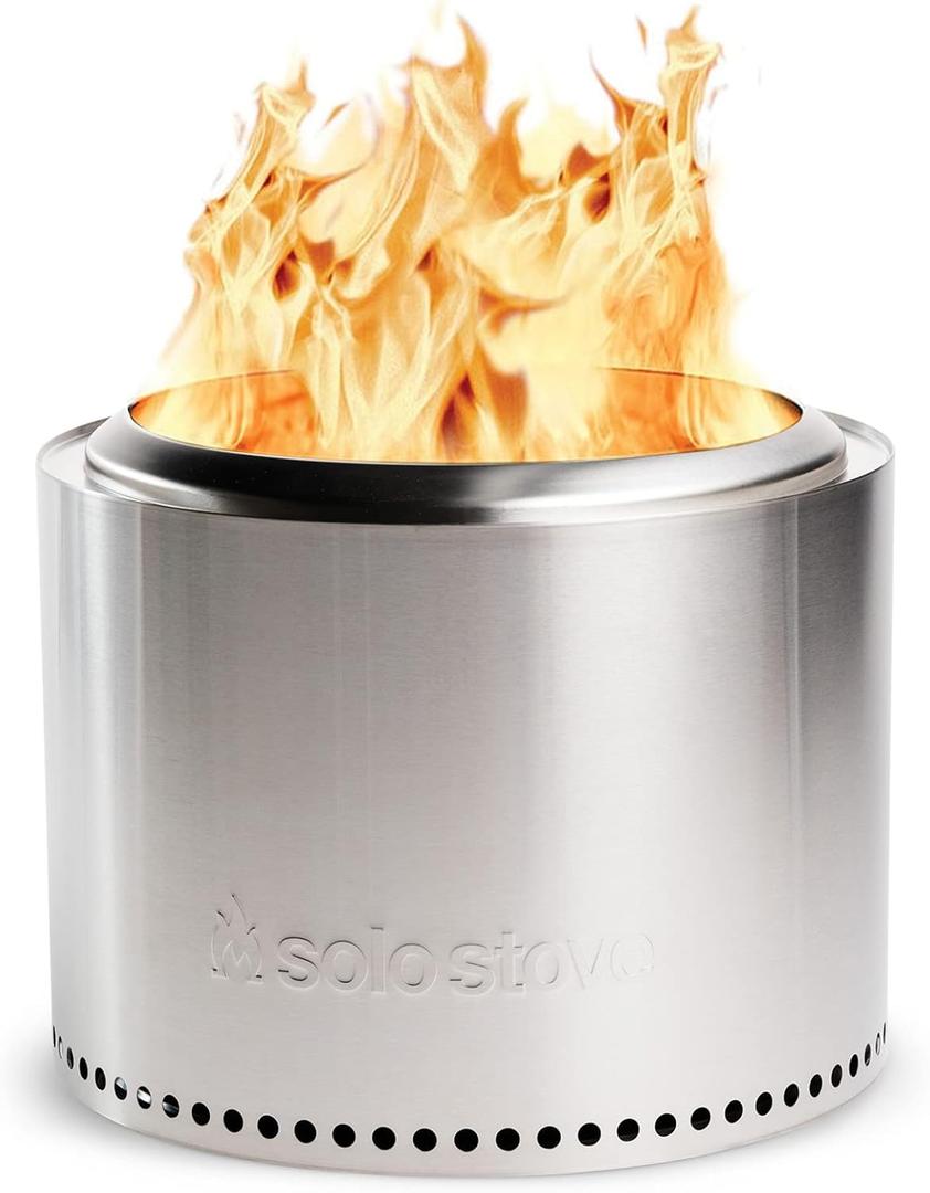 Solo Stove Bonfire 2.0 - 19.5 Inch Smokeless Fire Pit with Removable Ash Pan - Portable Outdoor Fire Pit - Stainless Steel - Wood Burning Lightweight Fireplace, Ideal for 4-6 People, 20 lbs