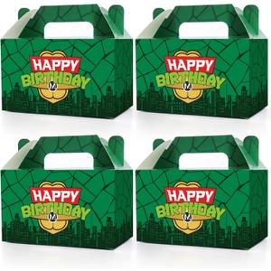 Hokoad 24 Pack Turtle Party Paper Gifts Boxes, Goodie Candy Treat Boxes Turtle Theme Party Favors Supplies, Turtle Birthday Party Decorations for Birthday Baby Shower