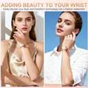 Gold Watches for Women, Luxury Casual Fashion Women's Wrist Watches with Smart Notifications, 24/7 Blood Pressure/Sleep/Heart Rate/Sport Monitor, IP68 Waterproof Women's Smart Watch with Free APP