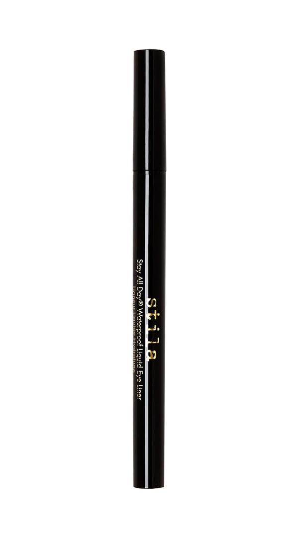 stila Waterproof Liquid Eye Liner, Stay All Day Makeup with Fine Brush Tip Lasting Satin Finish, Smudge-Proof & Transfer-Resistant (1 Count (Pack of 1), Intense Black (Jet Black))