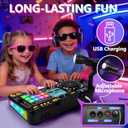 Kids DJ Mixer Controller Table Musical Toy with LED Lights Sound Effect Microphone Piano DJ Mixer Board Music Toys for Kids, Birthday Gift Toys for 3 4 5 6 7 Year Old Boy Girl