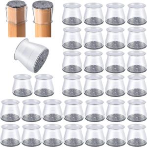 32 Pcs Chair Leg Protectors for Hardwood Floors, Silicone Felt Furniture Leg Cover Pad for Protecting Floors from Scratches and Noise, Smooth Moving, Large(Fit Round Diameter1-5/16" to 2")
