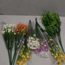 JAKY-Global Faux Artificial Plants Outdoor Flowers Fake Babys Breath Spring Summer Planters Decoration 18 Bundles Gypsophila UV Resistant Realistic for Outside Home Front Porch Patio Yard Decor (Mix Colors)