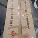 Lyngins Couches for Living Room PU Leather L Shaped Couch Comfy 3 Pieces Sectional Sofa with Chaise, Ottoman with Storage for Office and Small Apartment, Ginger