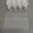 3 Set Samll Popsicles Molds with Lids and 100 Pieces Wooden Popsicles Sticks, 4 Cavities Silicone Ice Cream Molds for Making Cakesicles, Cake Pops, Ice Cream - BPA Free (Small Size, White)