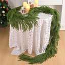 6FT Artificial Cedar Garlands, Realistic Greenery Garland, Green Artificial Greenery Garland for Mantle, Staircase, Banister, Fireplace, Wall, Door, Table, Indoor & Outdoor Holiday Xmas Decortions