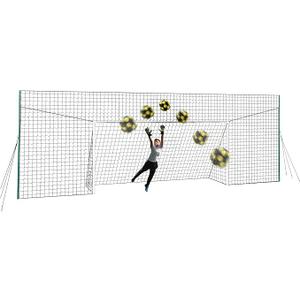 3-in-1 Soccer Training Rebounder & Goal Backstop Net - Soccer Goal for Volley, Passing, Solo Training - Outdoor Sports, Backyard Games Large