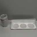 Hair Tool Organizer, Hair Dryer Holder with Heatproof Steel Cups, Acrylic Vanity Organizer for Curling Iron, Flat Iron & Hair Brushes, Perfect for Bathroom (White, Oversized)