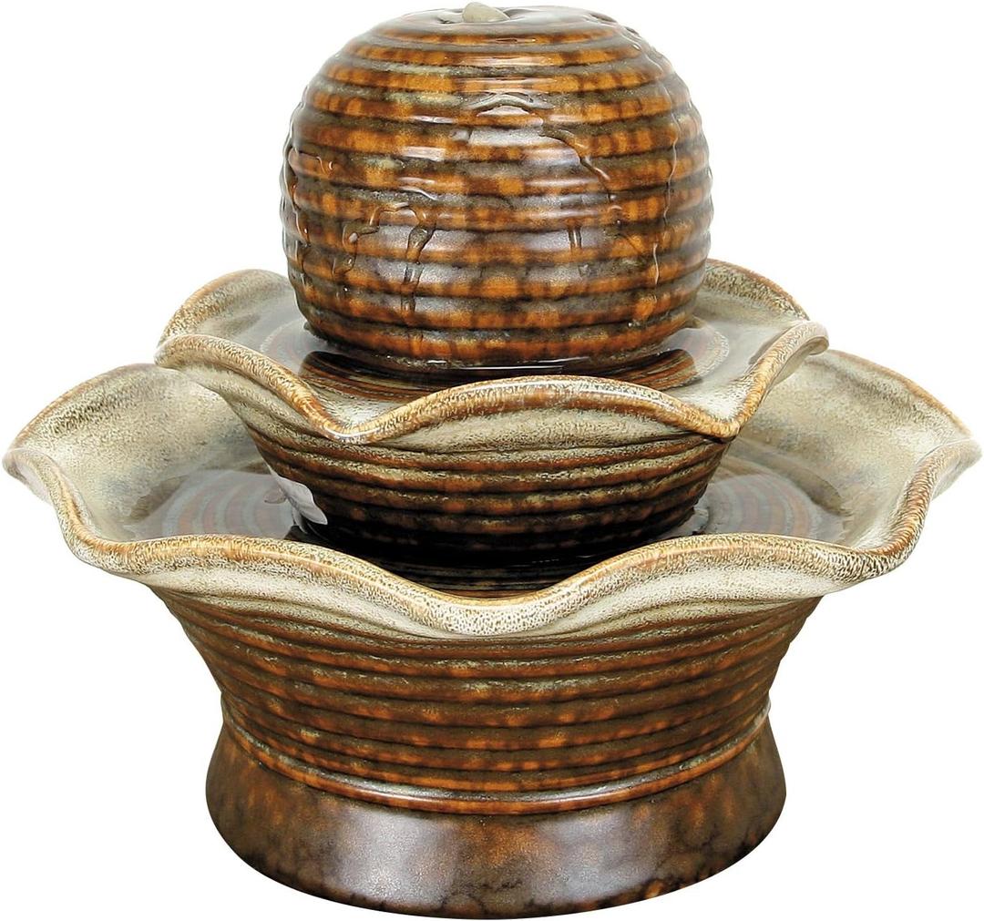 Foreside Home & Garden Tiered Ball Indoor Water Fountain With Pump