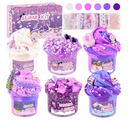 Pack Of 2 6 Pack Slime Kit, Purple Dream Slime Kids, Cloud Butter & Clear Slime, Party Favors, Toys for Girls Boys Ages 5 6 7 8 9 10 11 12, Goodie Bag Stuffers, Birthday Gift Ideas Cute Stuff