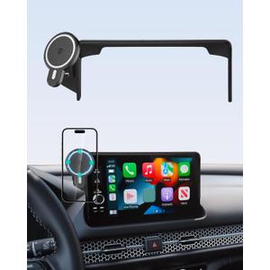 PZK Car Phone Mount for Honda HRV 2023-2026 /CRV 2023-2026/ Honda Pilot 2023-2026 Accessories 7/9-inch Screen 360° Rotation 15W Fast Wireless Charger HRV CRV Car Phone Holder Not Affect Air Vent