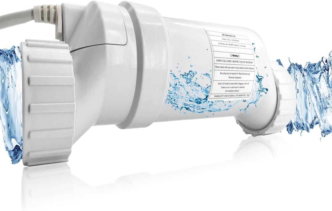 Salt Cell for Pool Compatible with Hayward Salt Cell T-15 T-Cell-15 Turbo Cell T-15 Bule Works Replacement Salt Water Chlorination Generator up to 40,000 Gallons