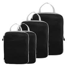 10 Set Compression Packing Cubes for Travel Essentials,Compressible Expandable Packing Cubes for Suitcase,OlarHike Luggage Organizer Bags for Travel,Handy Helper for Organizing Clothes(Black)