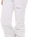 SkiGear Women's Insulated Snow Pants (White, XL)