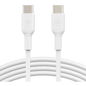 Belkin USB-C to USB-C Fast Charging Cable (1M/3.3ft) for iPhone 17, iPhone 17 Pro, iPhone 16, iPhone 16 Pro, Galaxy S25, S24, Note, Pixel, iPad Pro, Nintendo Switch 2, Carplay & More - White