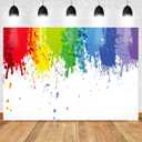 Paint Splash Party Backdrop Colorful Painting Art Photo Background MEETSIOY Abstract Oil Painting Studio Props Banner Birthday Party Supplies Photography Backdrop 9x6ft BJZSMT20