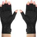 thermoskin Premium Arthritic Gloves, Temporary relief from arthritis of the hand, Black, X-Large