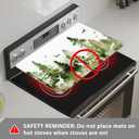 Stove Top Cover for Electric Stove,Green Misty Forest Bears Extra Thick Rubber Stovetop Protector Mat, Heat Resistant Glass Cooktop Oven Cover 28.5'' x 20.5''