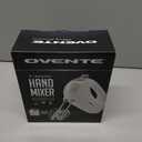 OVENTE 5-Speed Electric Hand Mixer with Stainless Steel Mixing Whisk, Snap-On Storage Case, Portable & Lightweight 150W Motor, Compact Handheld Mixer for Baking, Blending or Cooking, White HM151W