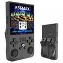 2026 Upgraded R36MAX Handheld Game Console Built-in 128GB TF Card 4000mAh Battery 20000+Classic Games Linux System 4.0-inch IPS Screen (Black)