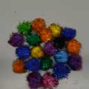 CABAX 1.8'' Assorted Color Sparkle Balls, Tinsel Pom Poms Puff Balls Glitter for Cat Kittens Toys DIY Christmas, 20 Pcs