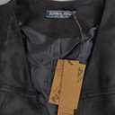 PJ PAUL JONES Men's Western Cowboy Suit Vest Slim Fit Faux Suede Leather Dress Vests Waistcoat for Wedding Black XL