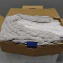 Striped Heated Blanket Throw Size - Fast Warming Electric Throw Blanket with 6 Heat Settings & 4 Hours Auto-Off, Ideal Gift for Her, 50"x60", Light Grey